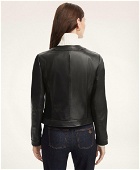 Brooks Brothers Women's Lambskin Leather Jacket | Black