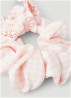 Ruffled Bow Scrunchie in Pink
