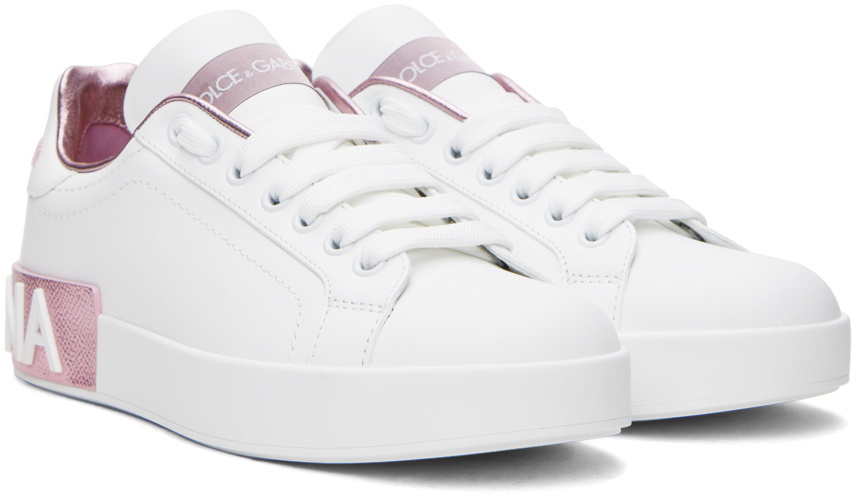 スニーカー Dolce & Gabbana Portofino Sneakers In Nappa Calfskin nappa Portofino sneakers in White for Men