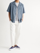 HOWLIN' - Cocktail Camp-Collar Checked Cotton-Blend Ripstop Shirt - Blue