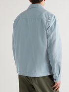 Mr P. - Garment-Dyed Cotton-Twill Overshirt - Blue