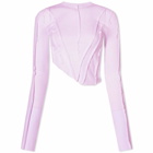 Sami Miro Vintage Women's Long Sleeve Asymmetric T-Shirt in Pink