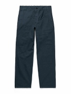 OrSlow - Straight-Leg Herringbone Cotton Trousers - Blue