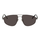 Balenciaga Gunmetal Aviator Sunglasses