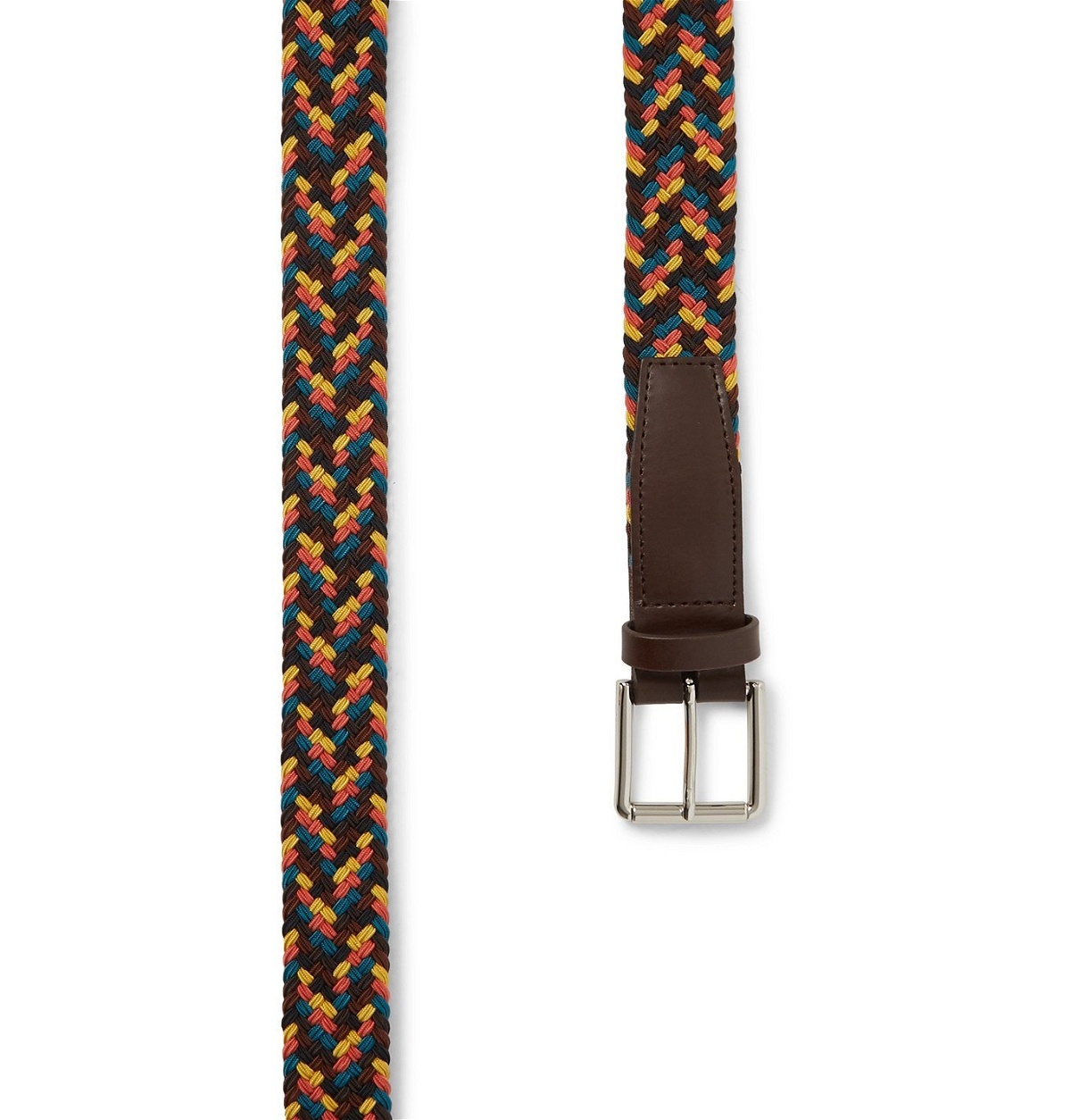 Paul Smith - 3cm Leather-Trimmed Woven Cord Belt - Multi Paul Smith