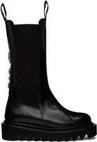 Toga Pulla SSENSE Exclusive Black Leather Mid-Calf Chelsea Boots