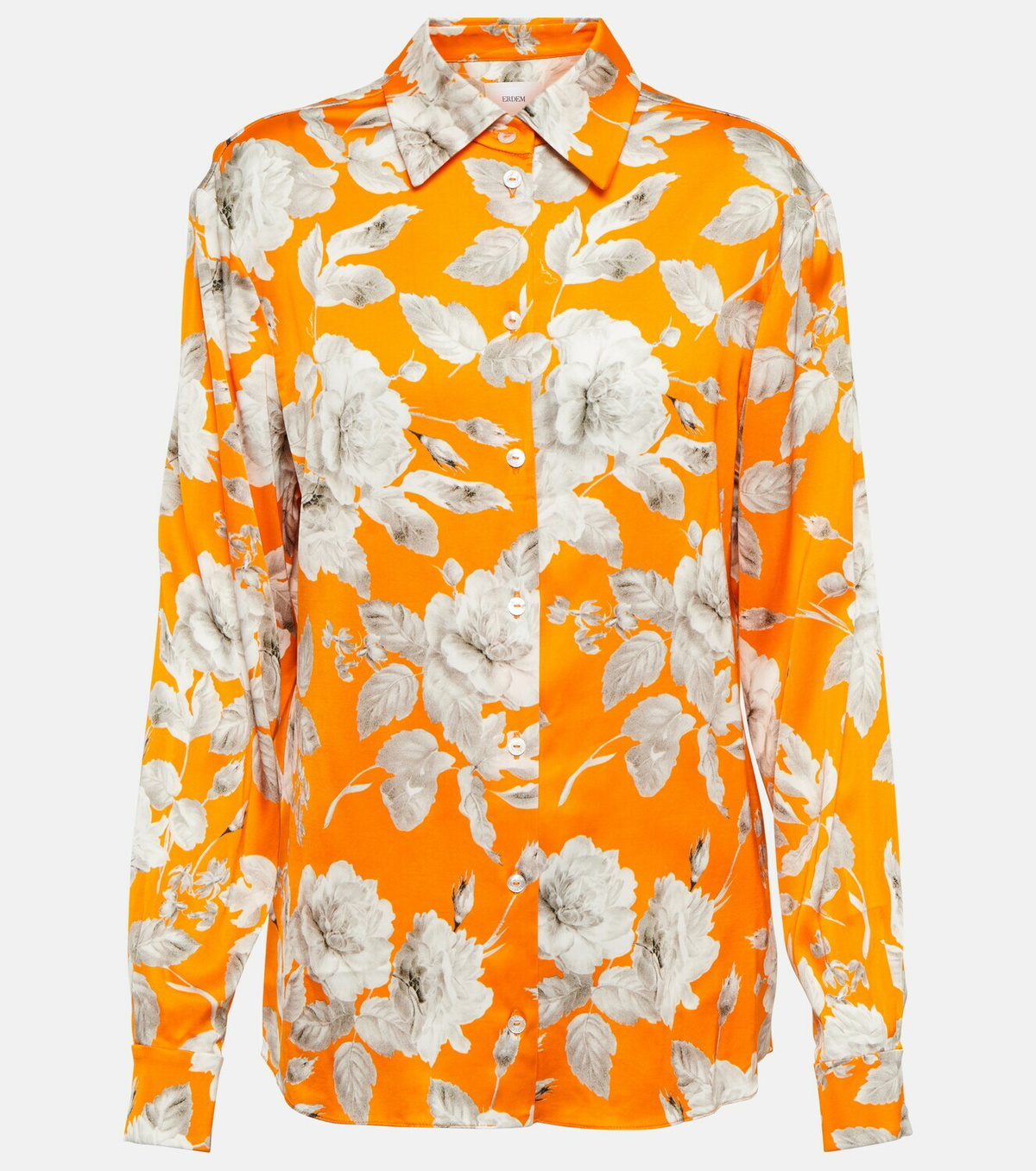 Erdem - Lillia floral satin blouse