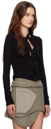 Ottolinger Black Double Closure Knit Cardigan