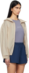 District Vision Beige Cropped Ultralight Wind Sport Jacket