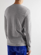 Polo Ralph Lauren - Logo-Embroidered Cotton-Jersey Henley T-Shirt - Gray