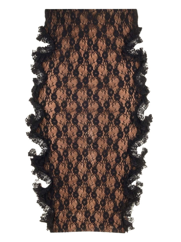 Photo: self-portrait Lace Cut Out Midi Skirt