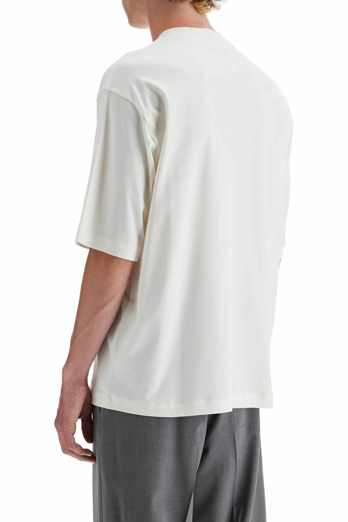 FERRAGAMO cotton and silk blend t-shirt White Salvatore