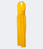 Alex Perry Draped halterneck jersey gown