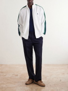 Polo Ralph Lauren - Logo-Embroidered Striped Cotton-Jersey Zip-Up Sweatshirt - White
