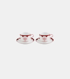 Aquazzura Casa Jaipur set of 2 teacups and saucers