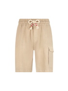 MC2 Saint Barth Man Beige Linen Bermuda Marseille