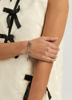 Marc Jacobs Button Charm Silver-plated Bracelet - Black And Silver - One Size