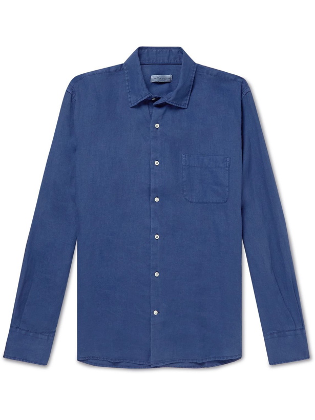 Photo: Peter Millar - Garment-Dyed Linen Shirt - Blue