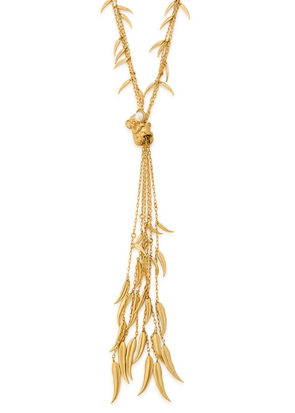 Photo: Zimmermann Mira Lariat 16kt Gold-plated Necklace - One Size
