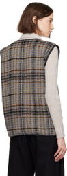 NEEDLES Gray & Brown W.U. Piping Vest