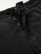 Stone Island - Straight-Leg Logo-Appliquéd Stretch-Cotton Shorts - Black