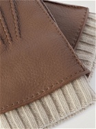 Loro Piana - Adler Cashmere-Lined Leather Gloves - Brown