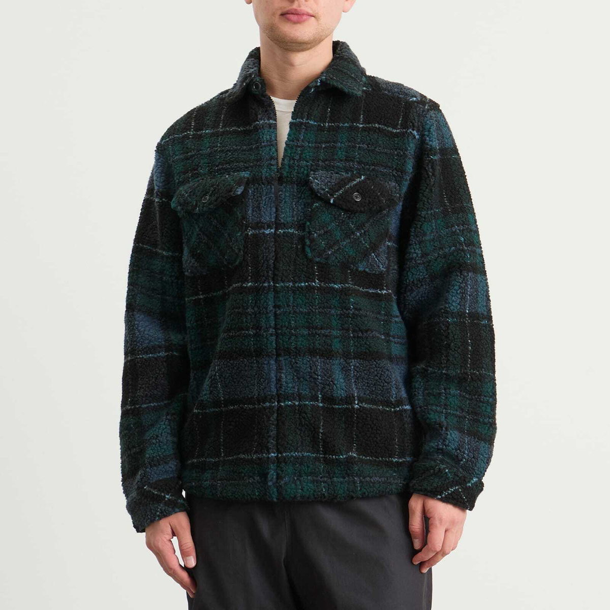 KAVU Men's McCord Creek Fleece Overshirt in Cypress Night