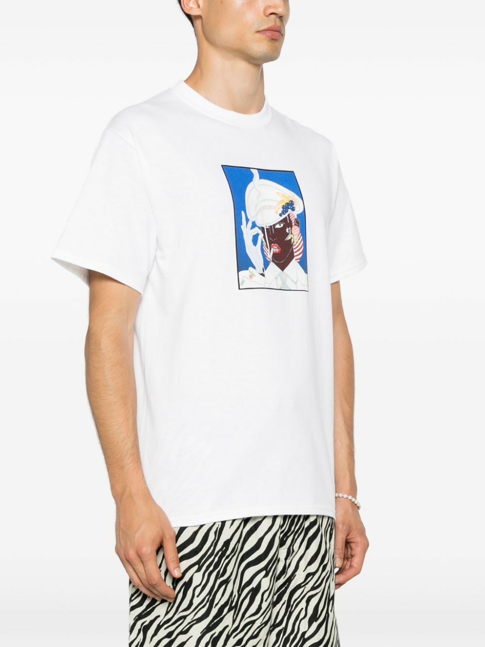 NOAH NY X Antonio Lopez White Illustration-Print T-Shirt