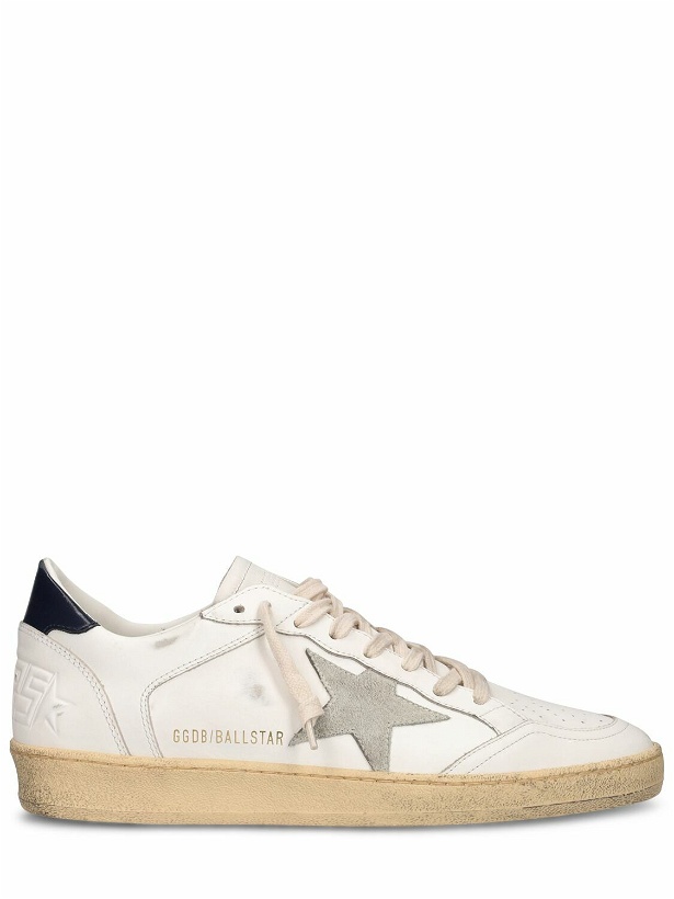 Photo: GOLDEN GOOSE - 20mm Ballstar Leather & Suede Sneakers