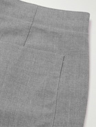 Stòffa - Straight-Leg Wool Drawstring Shorts - Gray