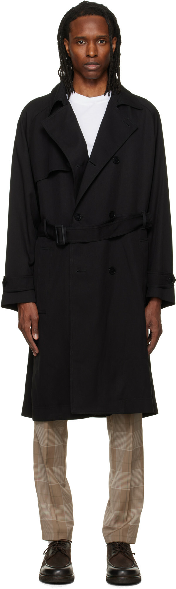 Hugo Black Belted Trench Coat