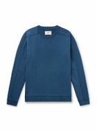 Folk - Prism Garment-Dyed Cotton-Jersey Sweatshirt - Blue