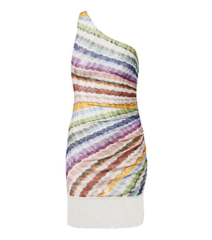 Photo: Missoni Chevron fringed one-shoulder beach dress