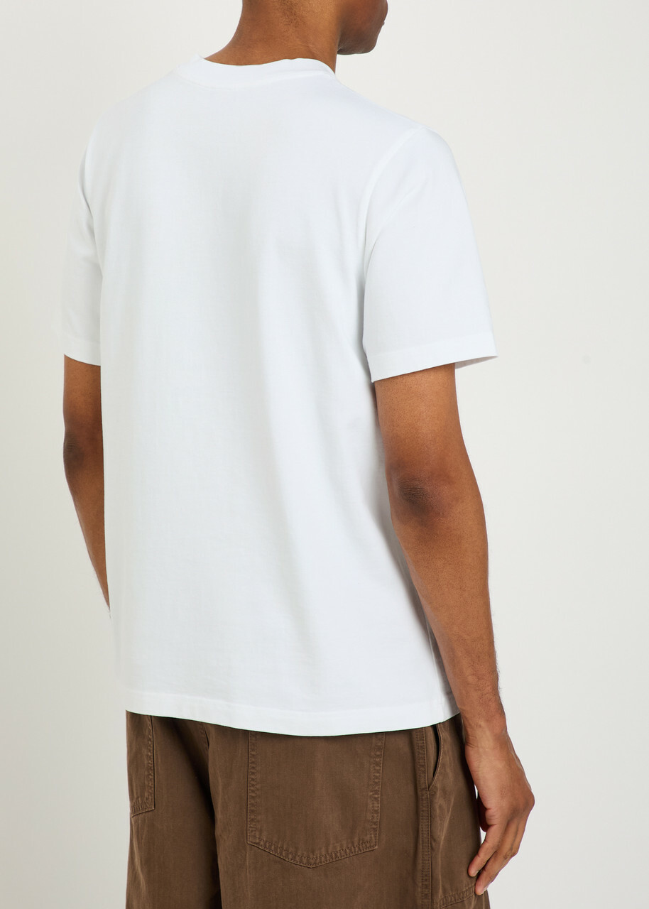 Casablanca Casa Way Orchid Printed Cotton T-shirt White