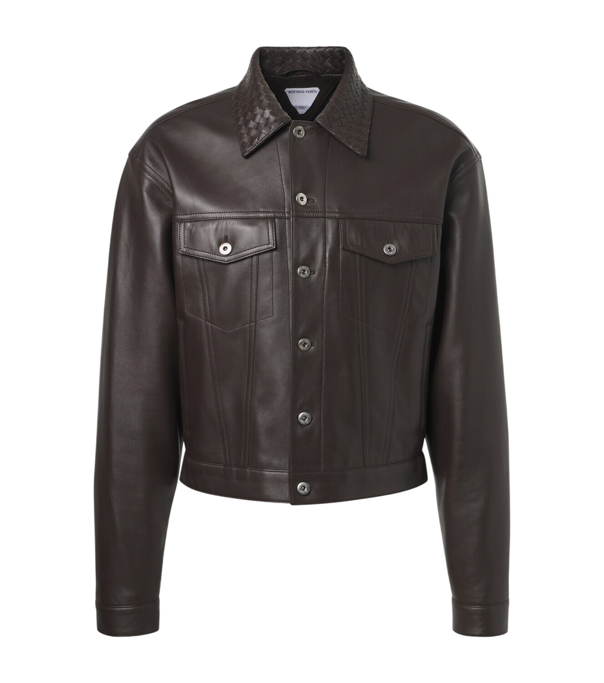 BOTTEGA VENETA リブレザージャケット　48 トーマスマイヤー期 Bottega Veneta - Shearling-lined denim jacket Bottega Veneta