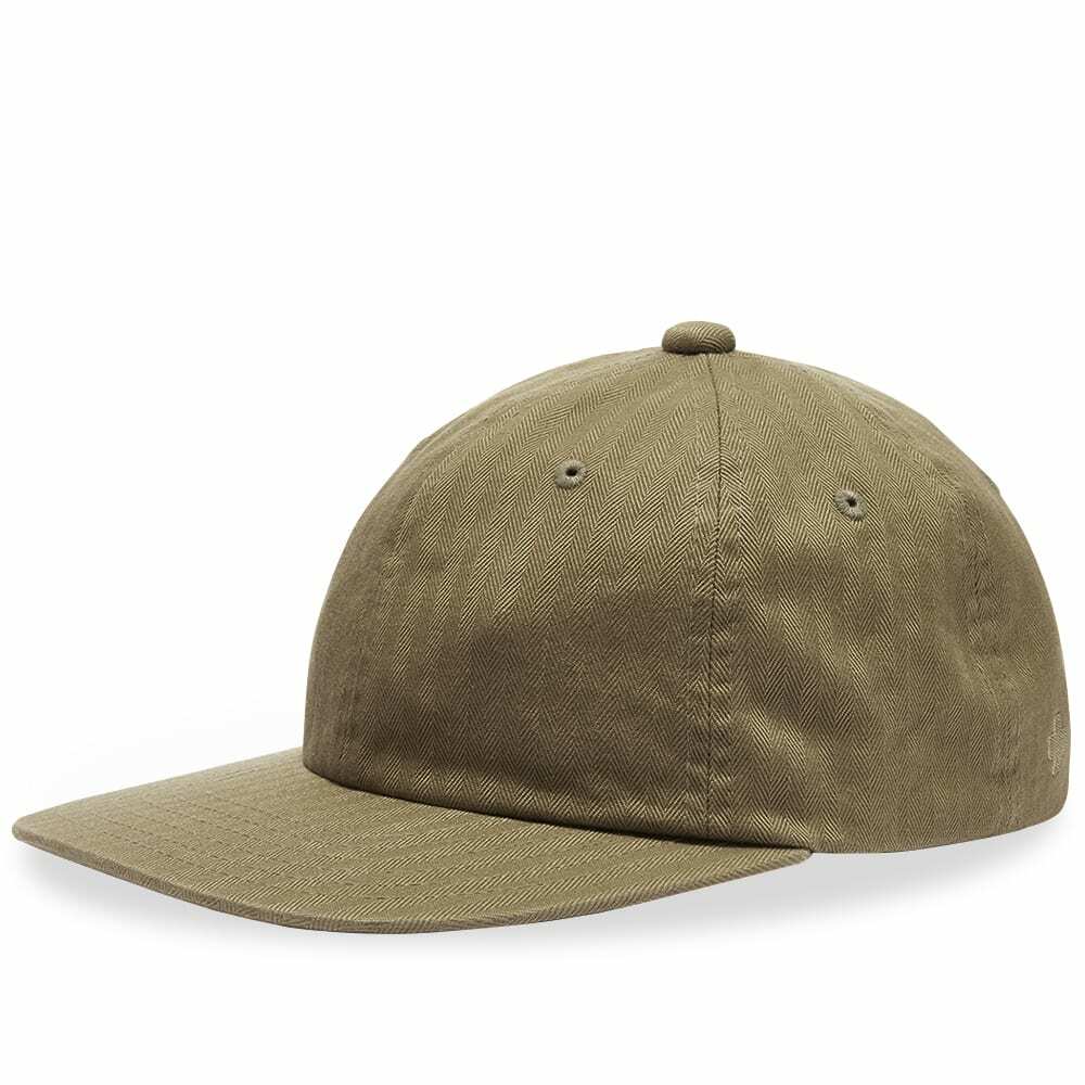 Beams Plus Men's 6 Panel Herringbone Cap in Olive Beams Plus