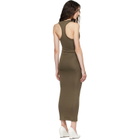 Fear of God ESSENTIALS Khaki Soft Rib Racerback Midi Dress