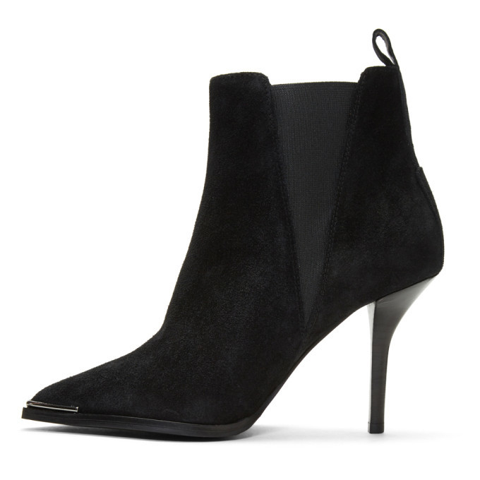 Acne Studios Black Suede Jemma Stiletto Boots Acne Studios