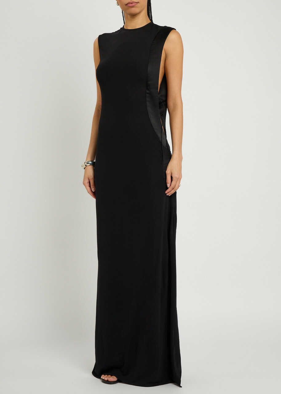 Christopher Esber Infinity Cut-out Jersey Maxi Dress Black