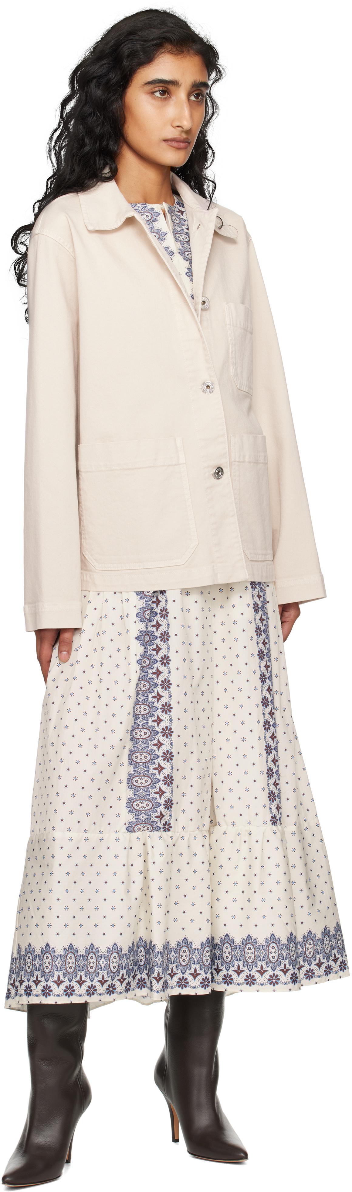 Weekend Max Mara Off-White Classe Denim Jacket