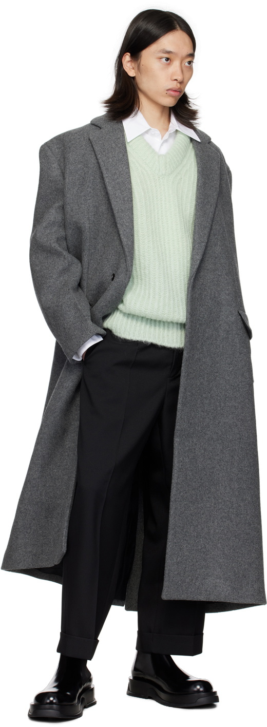 コート JIL SANDER GREY WOOL BLEND COAT Jil Sander Gray Wool Coat Jil Sander
