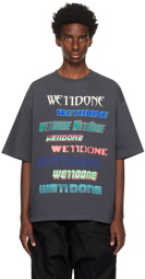 We11done Gray Graphic T-Shirt