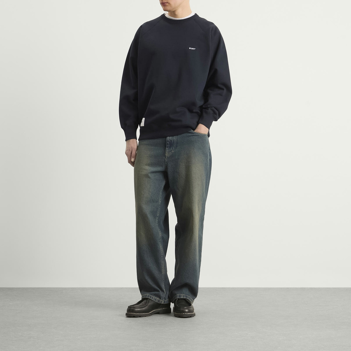 WTAPS Men's Sign Logo Sweatshirt in Navy