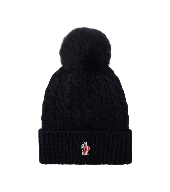 Photo: Moncler Grenoble Cable-knit virgin wool beanie
