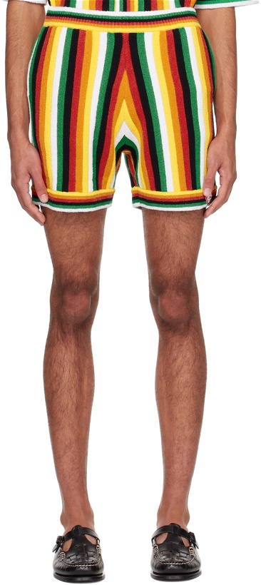 Photo: Casablanca Multicolor Striped Shorts
