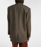 Saint Laurent Herringbone wool-blend blazer