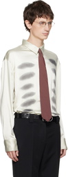 AVAVAV Off-White X-Ray Printed Satin Button-Up Shirt