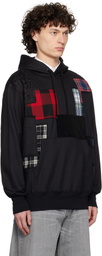 Junya Watanabe Black Patchwork Hoodie
