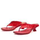 Melissa Women's x Ganni Thong Kitten Heel Sandals in Red