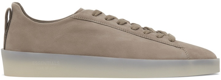Photo: Fear of God ESSENTIALS Taupe Tennis Low Sneakers